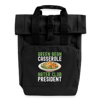 Casserole de haricots verts - Sac à dos Roll Top à deux anses - noir - Devant
