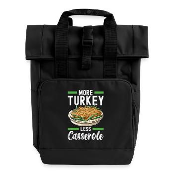 Casserole de haricots verts - Sac à dos Roll Top à deux anses - noir - Devant