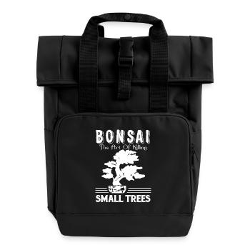 Bonsai Bonsai The Art Of Killing Small Trees - Roll Top Backpack with Two Handles - black - Front