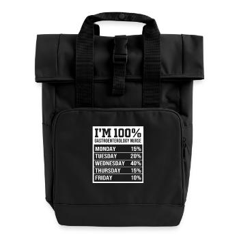 Gastro-entérologie - Sac à dos Roll Top à deux anses - noir - Devant