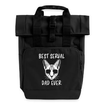 Savannah Cat Saying Joke Savannah Cat Gift - Roll Top Backpack with Two Handles - black - Front