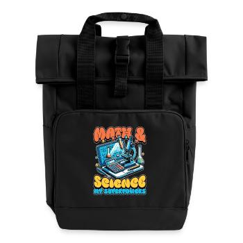STEM Teacher Math + Science Data Analysis Educator - Rolltop Rucksack mit zwei Griffen - Schwarz - Vorne