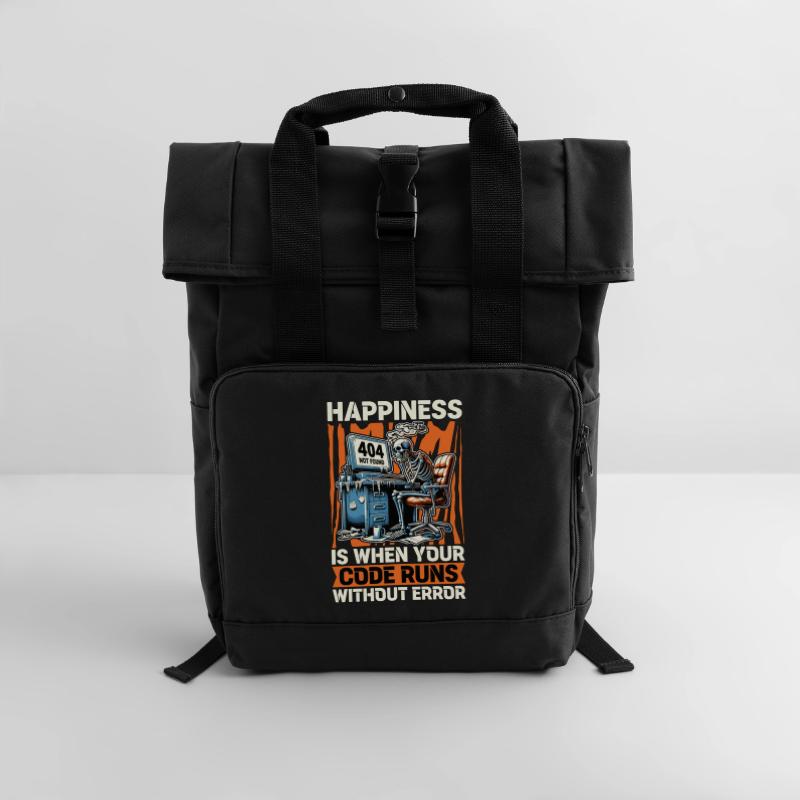 Coder Happiness Is When Your Code Runs Developer Rolltop Rucksack mit zwei Griffen