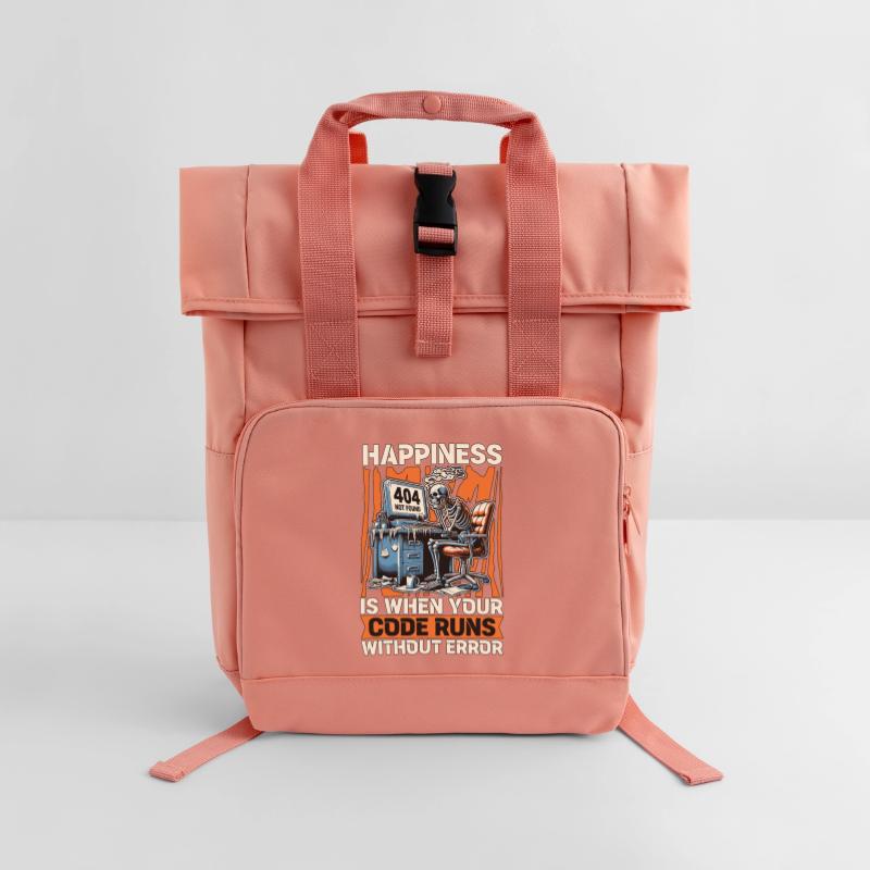 Coder Happiness Is When Your Code Runs Developer Rolltop Rucksack mit zwei Griffen