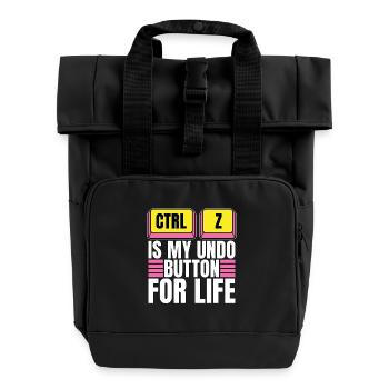 Coder Ctrl + Z Is My Undo Button Web Developer - Rolltop Rucksack mit zwei Griffen - Schwarz - Vorne