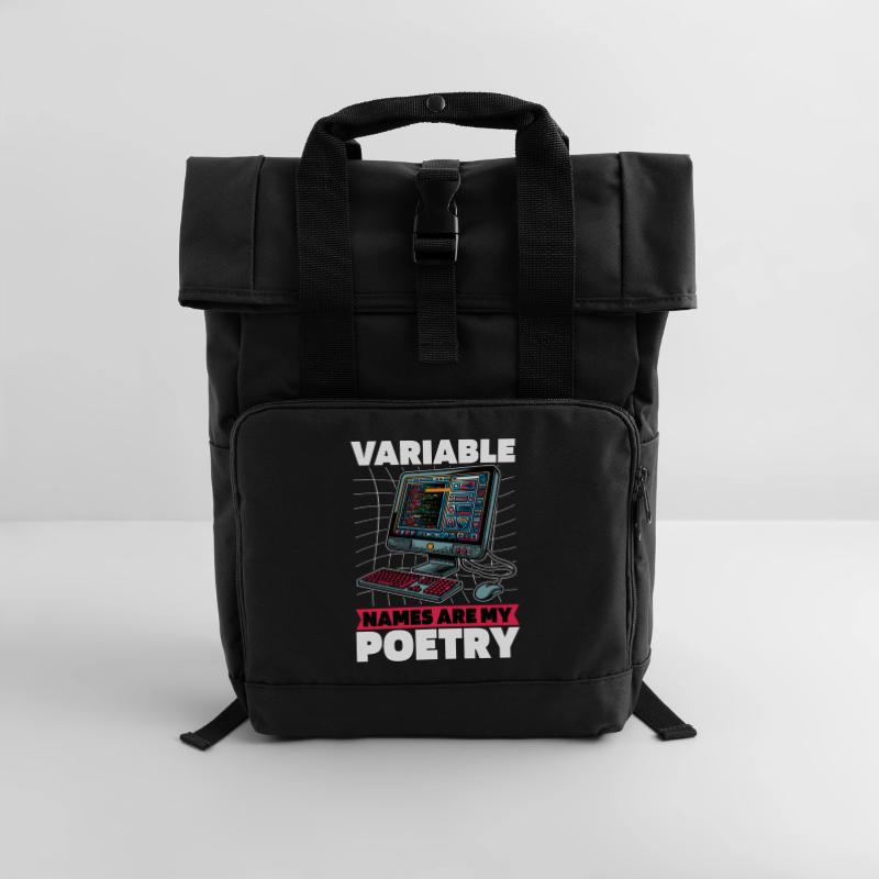 Coder Variable Names Are My Poetry Programmer Rolltop Rucksack mit zwei Griffen