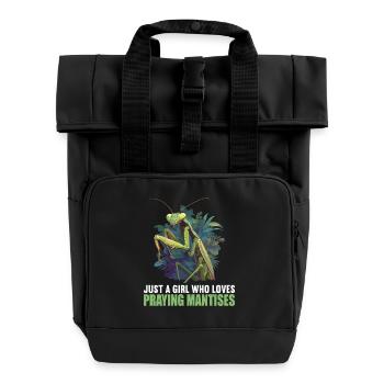 Gottesanbeterinnenen Gottesanbeterin - Rolltop Rucksack mit zwei Griffen - Schwarz - Vorne
