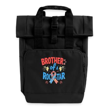 Frères et sœurs autistes - Sac à dos Roll Top à deux anses - noir - Devant