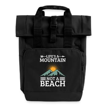 Slogan de motivation alpinisme nature - Sac à dos Roll Top à deux anses - noir - Devant