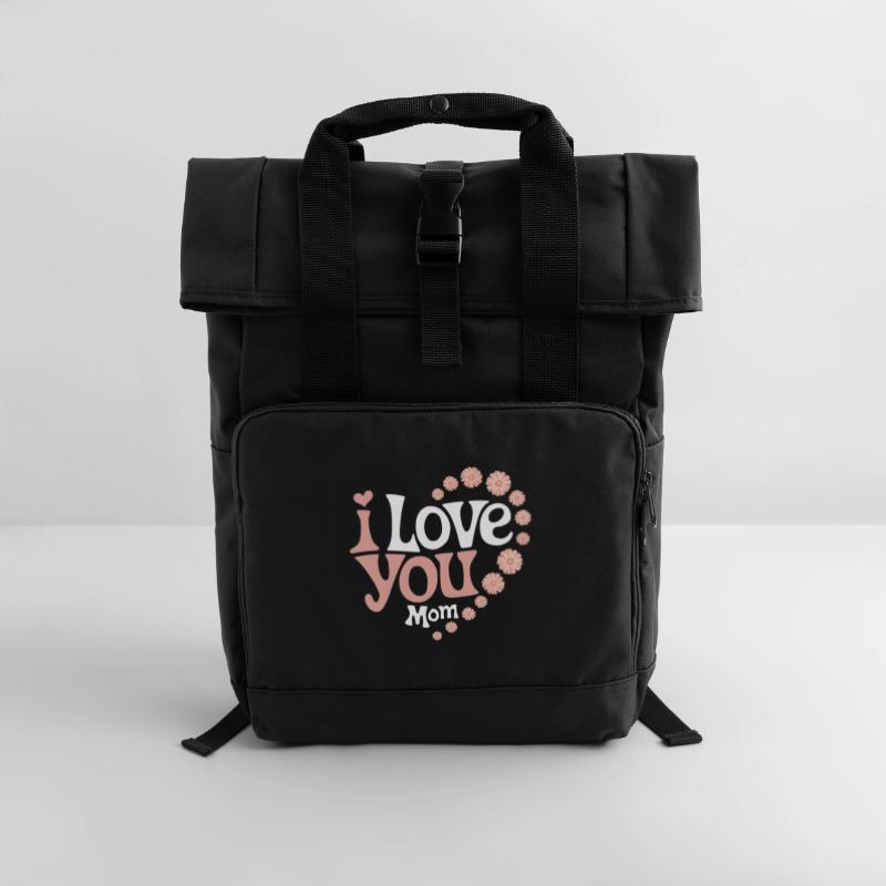 Muttertag Mama Liebe Mutter Mom Spruch Rolltop Rucksack mit zwei Griffen