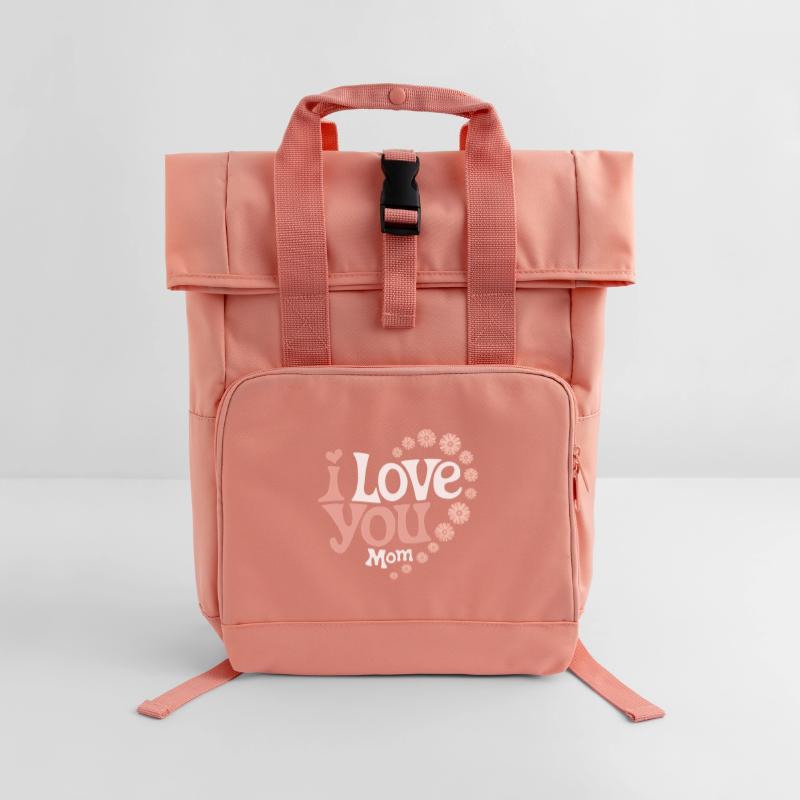 Muttertag Mama Liebe Mutter Mom Spruch Rolltop Rucksack mit zwei Griffen