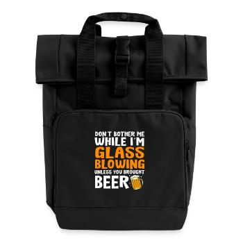Glas Glasbläser - Rolltop Rucksack mit zwei Griffen - Schwarz - Vorne