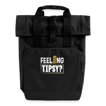 Vous vous sentez pompette ? Dicton drôle de barman - Sac à dos Roll Top à deux anses - noir - Devant