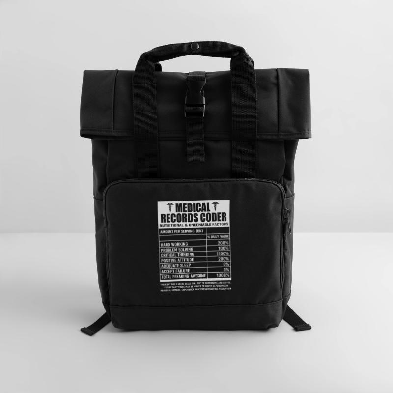 Medizin Programmierer Medizinischer Coder Rolltop Rucksack mit zwei Griffen