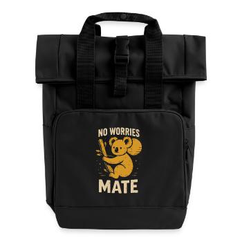 No stress, buddy - Roll Top Backpack with Two Handles - black - Front