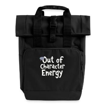 Larp Live-action-rollenspiel-spiel Fantasy Combat - Rolltop Rucksack mit zwei Griffen - Schwarz - Vorne