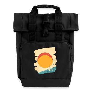 Sommer Sonne - Rolltop Rucksack mit zwei Griffen - Schwarz - Vorne
