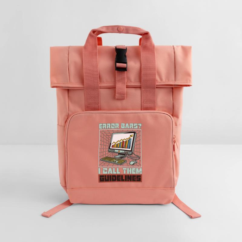 Statistician Error Bars I Call Them Data Analysis Roll Top Backpack with Two Handles