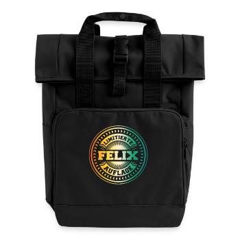 Felix - Roll Top Backpack with Two Handles - black - Front