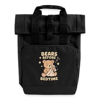Emotional Support Crew Inner Child Healing - Roll Top Backpack with Two Handles - black - Front