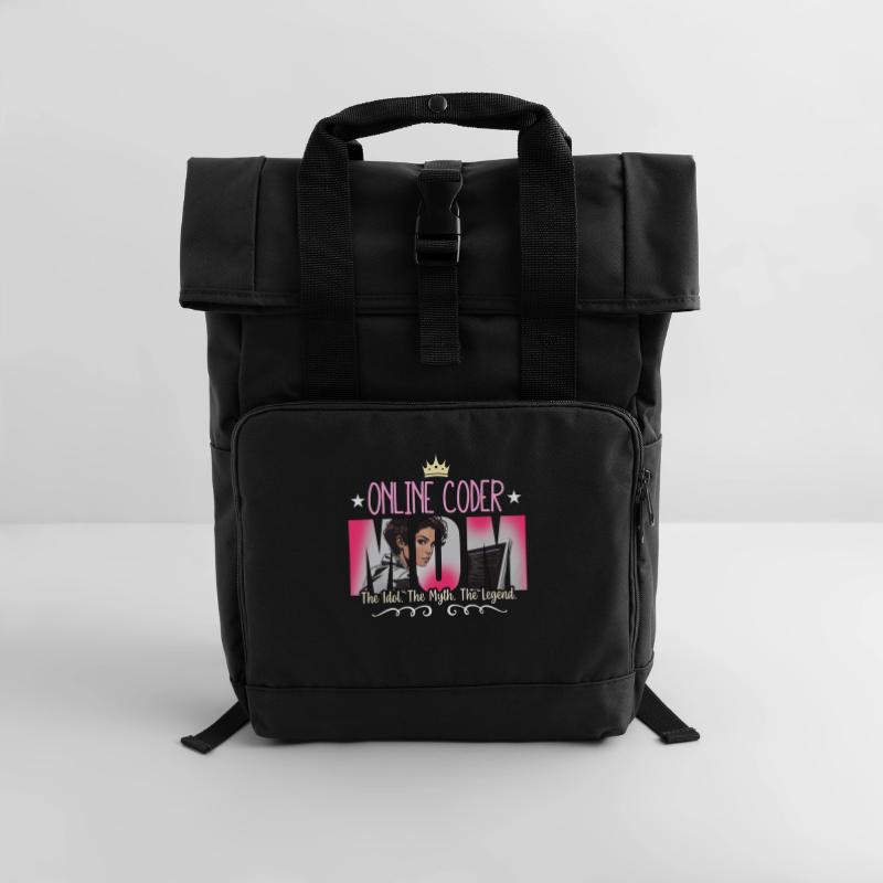Online Coder Mom The Idol The Myth Web Developer Rolltop Rucksack mit zwei Griffen