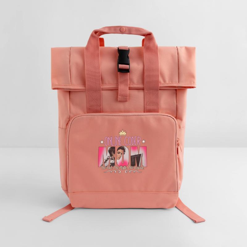 Online Coder Mom The Idol The Myth Web Developer Rolltop Rucksack mit zwei Griffen