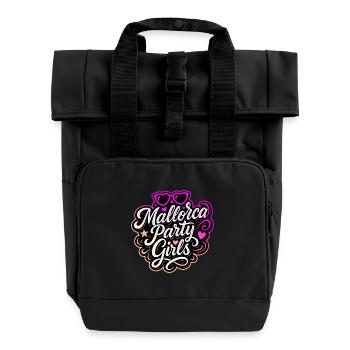 Mallorca Party Girls Colorful - Roll Top Backpack with Two Handles - black - Front