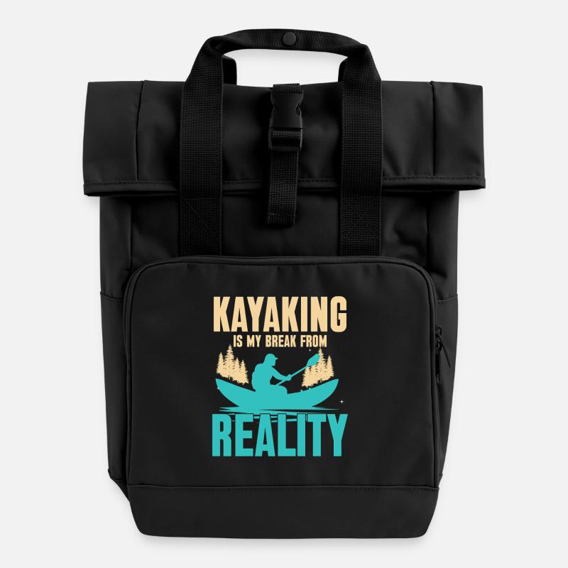 Kayak - Sac à dos Roll Top à deux anses - noir