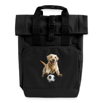 Labrador Retriever - Rolltop Rucksack mit zwei Griffen - Schwarz - Vorne