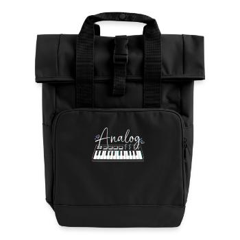 DJ Djing Label Keyboard - Rolltop Rucksack mit zwei Griffen - Schwarz - Vorne