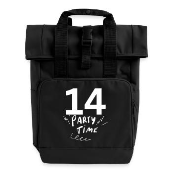 14 - Rolltop Rucksack mit zwei Griffen - Schwarz - Vorne