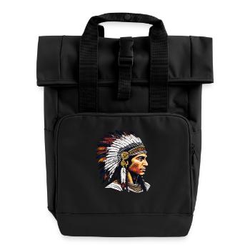 INDIEN - Sac à dos Roll Top à deux anses - noir - Devant