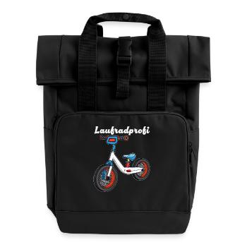 PROFESSIONAL WHEEL - Roll Top Backpack with Two Handles - black - Front