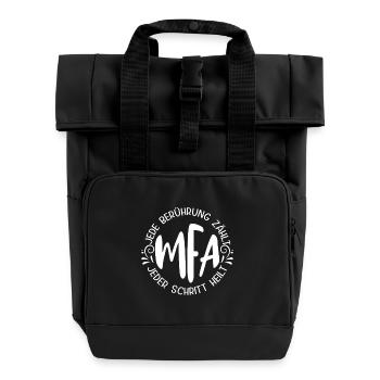 Physician Assistant Every Touch Counts MFA - Roll Top Backpack with Two Handles - black - Front