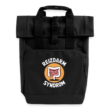 Reizdarm Syndrom Humor Verdauung - Rolltop Rucksack mit zwei Griffen - Schwarz - Vorne