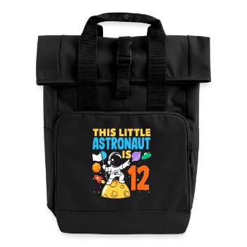 Ce petit astronaute aura 12 ans - Sac à dos Roll Top à deux anses - noir - Devant
