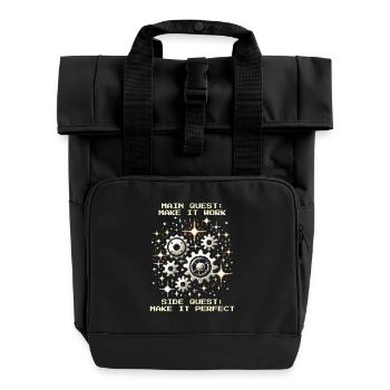 Main Quest Precision Mechanics Perfect Pixel - Roll Top Backpack with Two Handles - black - Front
