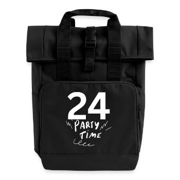 24 - Sac à dos Roll Top à deux anses - noir - Devant