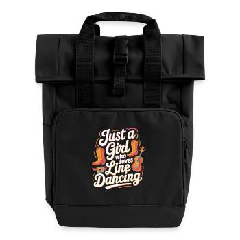 Juste une fille qui aime la danse en ligne - Sac à dos Roll Top à deux anses - noir - Devant