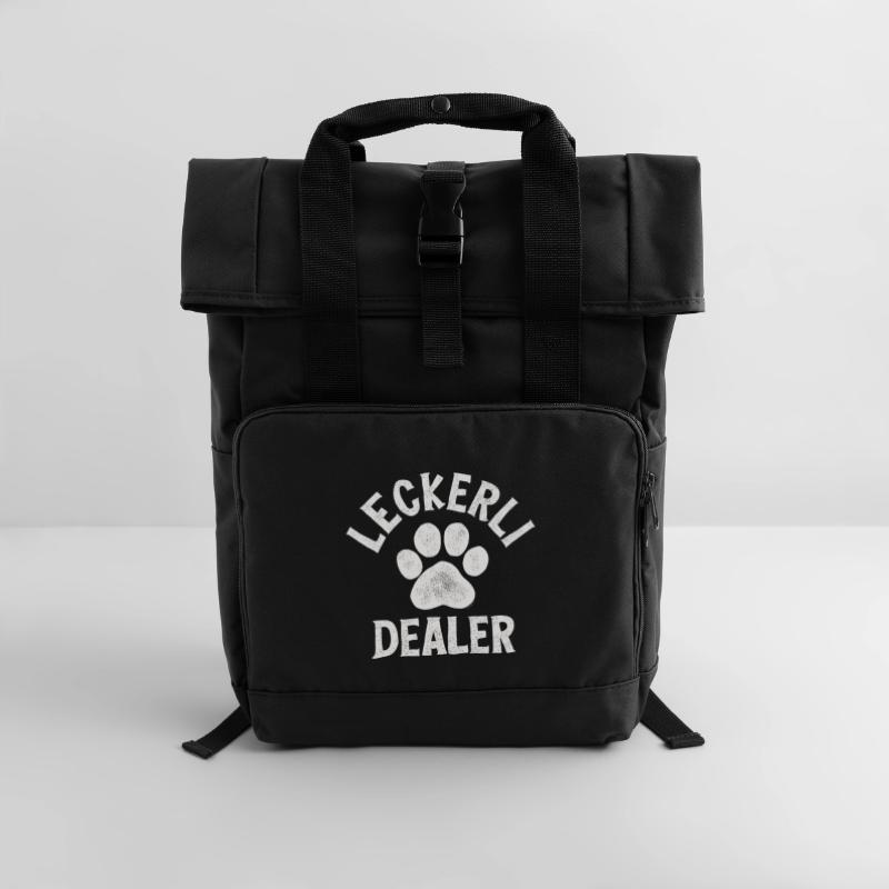 Hundebesitzer lustiger Spruch Hund Geschenk Idee Rolltop Rucksack mit zwei Griffen