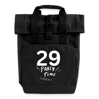 29 - Rolltop Rucksack mit zwei Griffen - Schwarz - Vorne