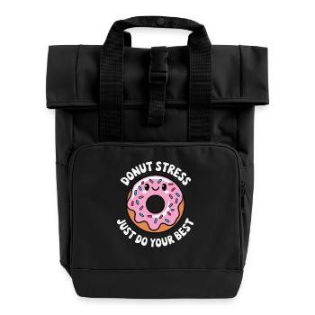 Stress des beignets, faites de votre mieux - Sac à dos Roll Top à deux anses - noir - Devant
