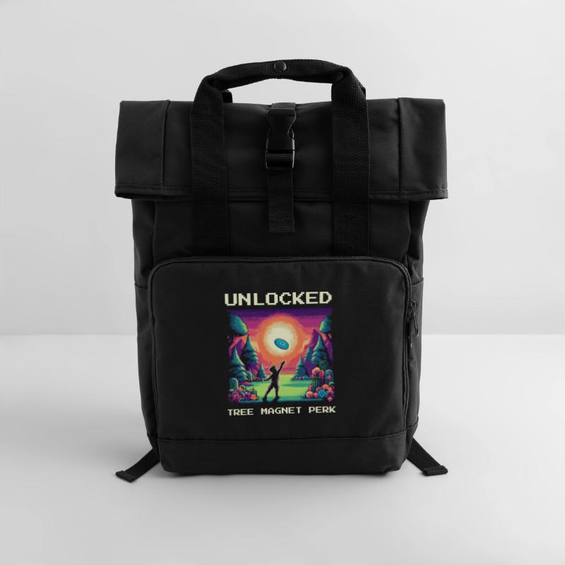 Tree Magnet | Disc Golf Tree OB Disc Pitch Roll Top Backpack with Two Handles