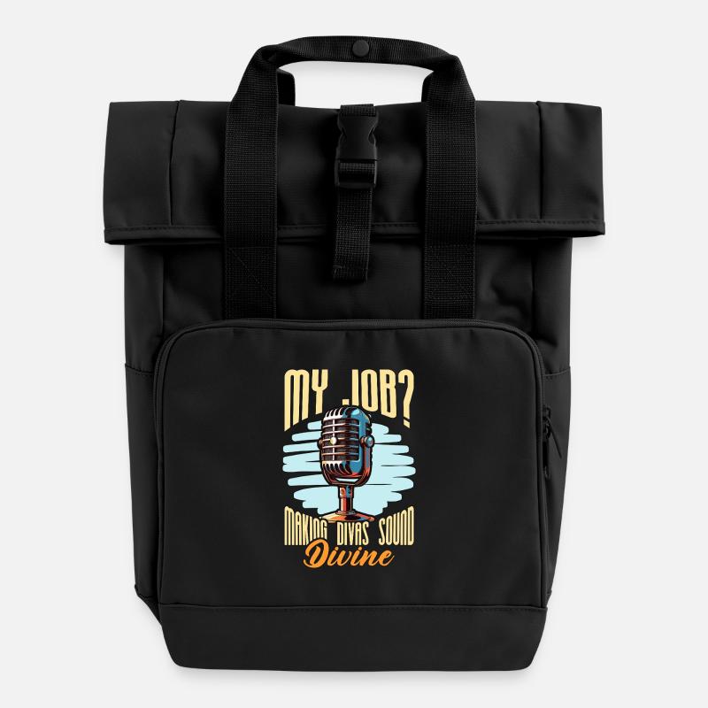 Directeur musical Mon métier Making Divas Music Lover - Sac à dos Roll Top à deux anses - noir