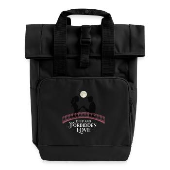VERBOTENE LIEBE - Rolltop Rucksack mit zwei Griffen - Schwarz - Vorne