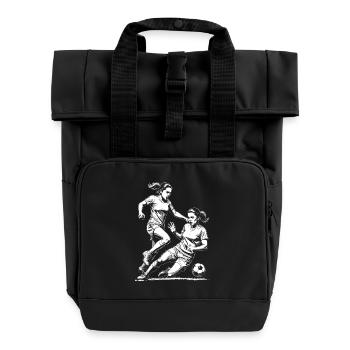 Duel au football ! Maillot d’entraînement de footballeur. - Sac à dos Roll Top à deux anses - noir - Devant
