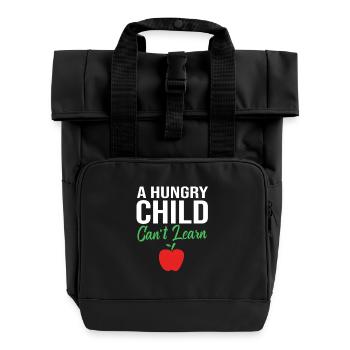 Diet Dietician - Roll Top Backpack with Two Handles - black - Front