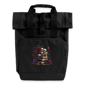 Dark Romance Booktok - Roll Top Backpack with Two Handles - black - Front