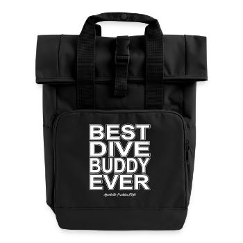 Meilleur compagnon de plongée pour toujours, Plongée sous-marine, Aquaholic - Sac à dos Roll Top à deux anses - noir - Devant
