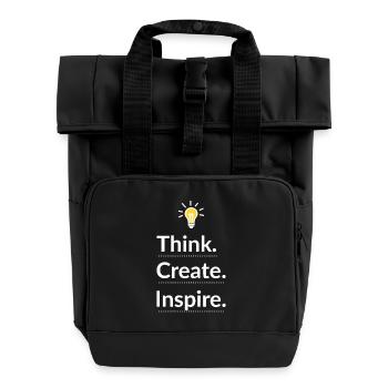 Pensez à créer une ampoule Inspire - Sac à dos Roll Top à deux anses - noir - Devant
